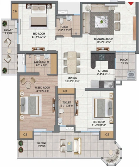 3 BHK Flat in VVIP Namah in NH 24, Ghaziabad - Image 301466