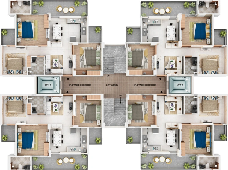 Floor Plan of Amolik Park View 84 in Sector 84, Faridabad - Image 91837
