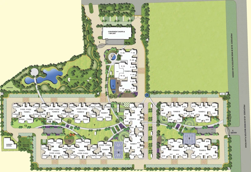 Master Plan of Aditya City Apartments in NH 24, Ghaziabad - Image 121638
