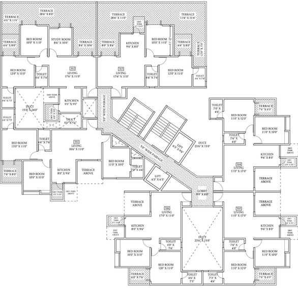 Floor Plan of ARV Royale in Hadapsar, Pune - Image 18433