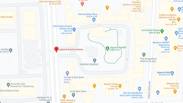 Location of Jaipuria Sunrise Greens in Indirapuram, Ghaziabad - Image 7604