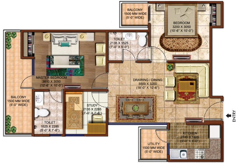 2 BHK Flat in Rise Organic Homes in NH 24, Ghaziabad - Image 396133