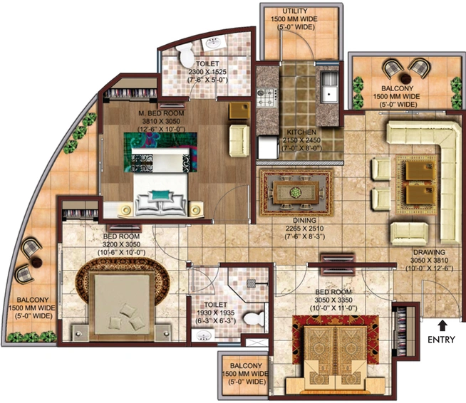 3 BHK Flat in Rise Organic Homes in NH 24, Ghaziabad - Image 396134