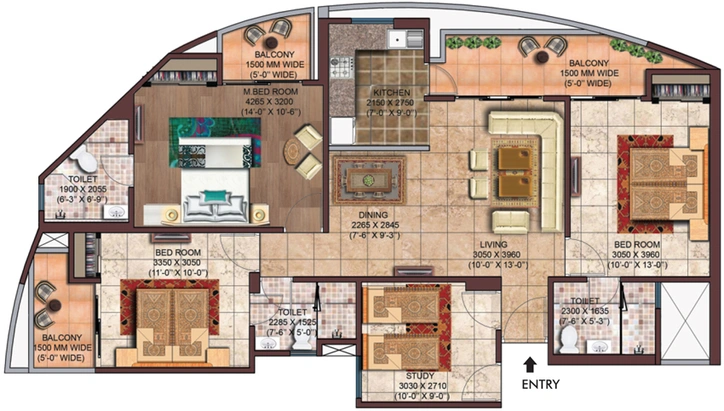 3 BHK Flat in Rise Organic Homes in NH 24, Ghaziabad - Image 396135