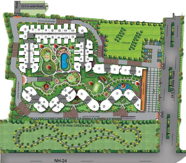 Master Plan of Rise Organic Homes in NH 24, Ghaziabad - Image 7620