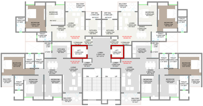 Floor Plan of Majestique Ephelia in NIBM, Pune - Image 18394