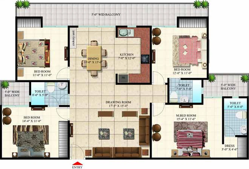 4 BHK Flat in SCC Blossom in Raj Nagar Extension, Ghaziabad - Image 680016