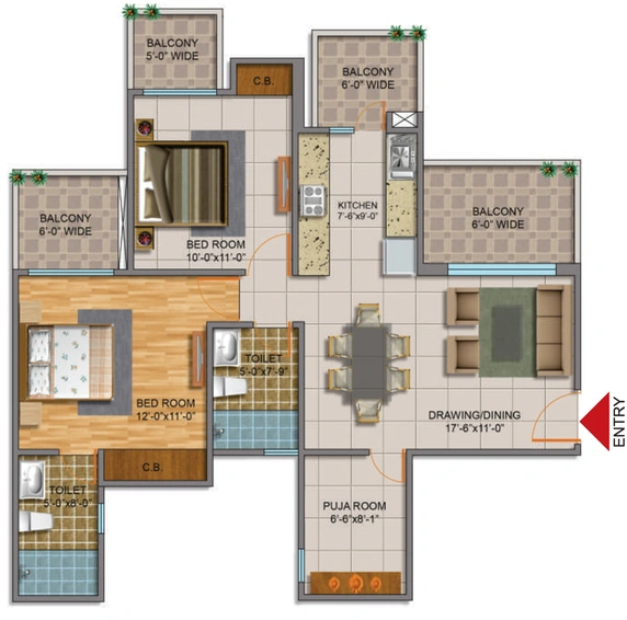 2 BHK Flat in Truvae Fragrance Homes in Siddhartha Vihar, Ghaziabad - Image 735377