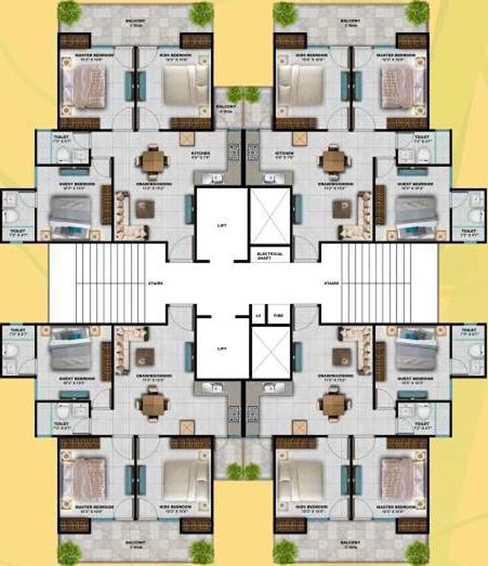 Floor Plan of S3 Green Avenue in Sector 85, Faridabad - Image 49155