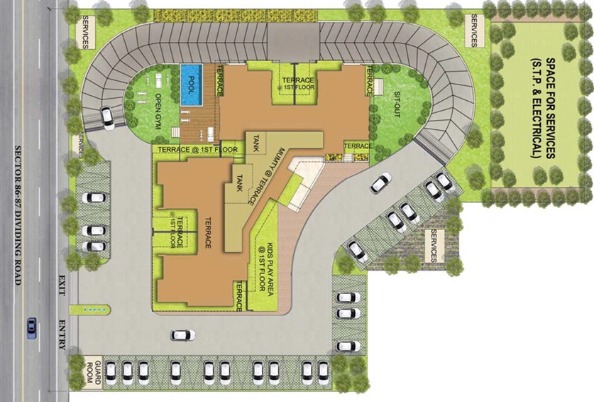Master Plan of Shiv The Ozone Solitaire in Sector 87, Faridabad - Image 111421