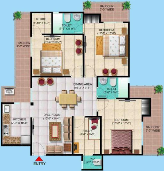 3 BHK Flat in Windsor Paradise 2 in Raj Nagar Extension, Ghaziabad - Image 680043