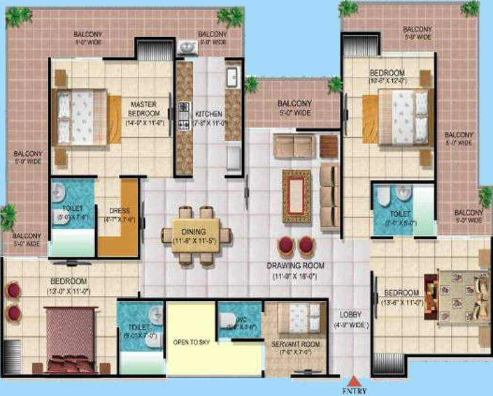 4 BHK Flat in Windsor Paradise 2 in Raj Nagar Extension, Ghaziabad - Image 680044