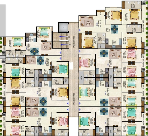 Floor Plan of Mahalakshmi Affordable Homes in Vasundhara, Ghaziabad - Image 22233