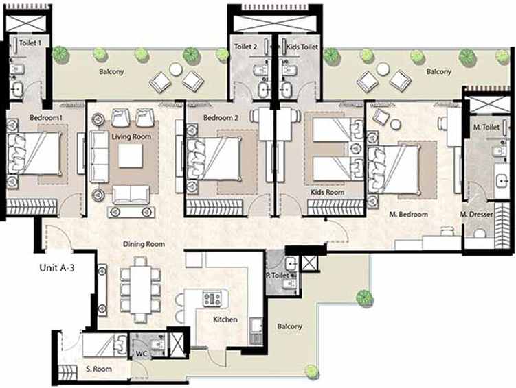 4 BHK Flat in Garur Golf Island in Dwarka, New Delhi - Image 498173