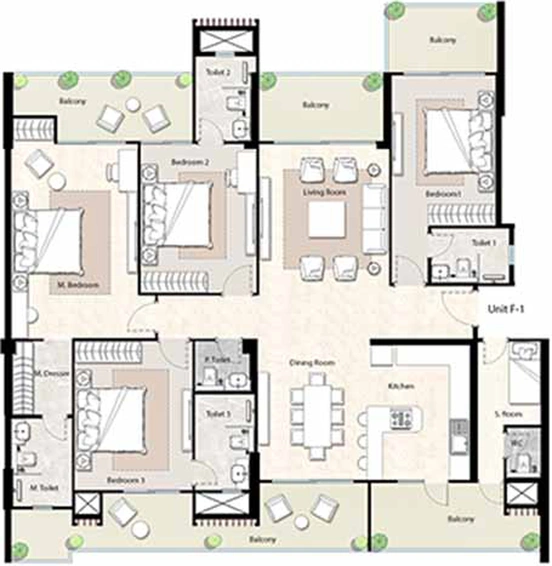 4 BHK Flat in Garur Golf Island in Dwarka, New Delhi - Image 498174