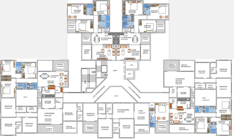 Floor Plan of Kundan La Ventana in Kondhwa, Pune - Image 18335
