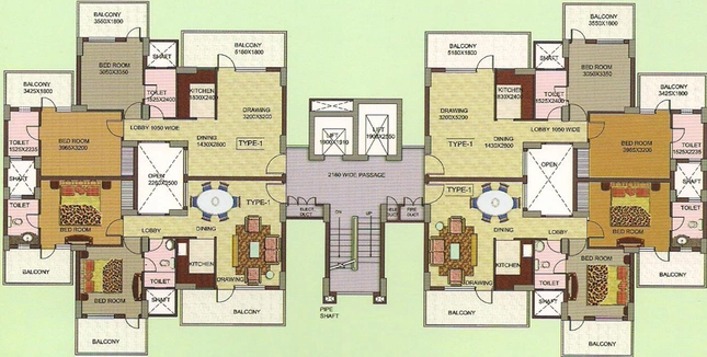 Floor Plan of KST Whispering Height in Sector 88, Faridabad - Image 49277