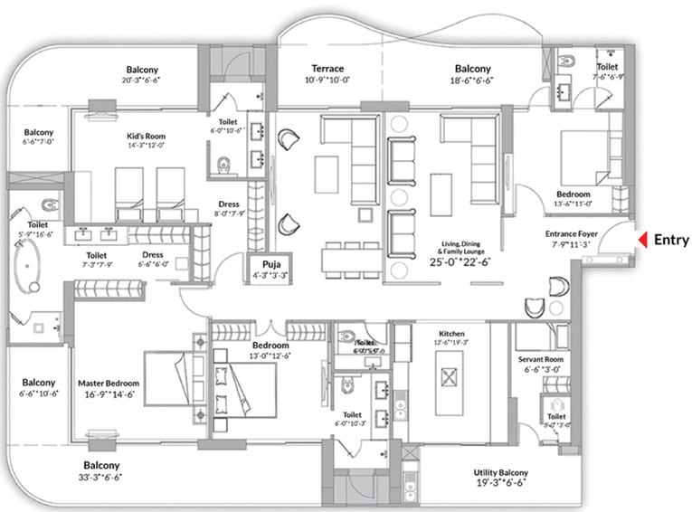 4 BHK Flat in Unity The Amaryllis in Karol Bagh, New Delhi - Image 498246
