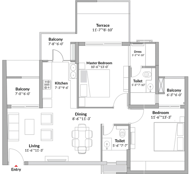 2 BHK Flat in Unity The Amaryllis in Karol Bagh, New Delhi - Image 498239