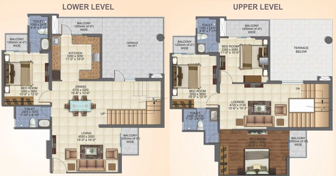 4 BHK Duplex in Mahagun Montage in Crossings Republik, Ghaziabad - Image 684774