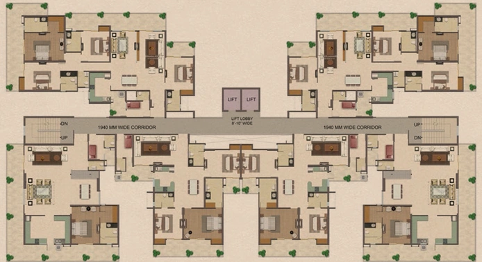 Floor Plan of Migsun Elite One in Raj Nagar Extension, Ghaziabad - Image 50156