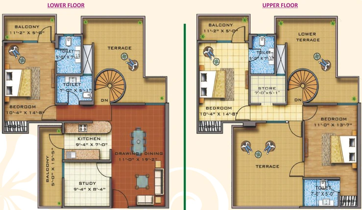 4 BHK Penthouse in KW Srishti in Raj Nagar Extension, Ghaziabad - Image 675430