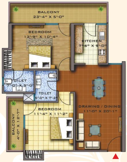 2 BHK Flat in KW Srishti in Raj Nagar Extension, Ghaziabad - Image 675426