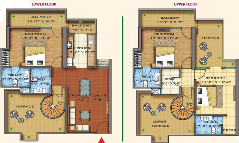 4 BHK Penthouse in KW Srishti in Raj Nagar Extension, Ghaziabad - Image 675429