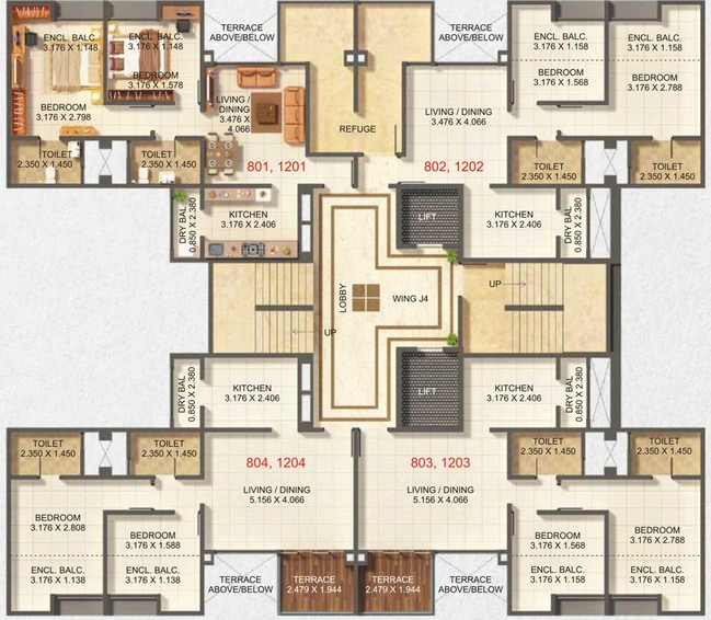 Floor Plan of Kumar Park Infinia in Phursungi, Pune - Image 18325