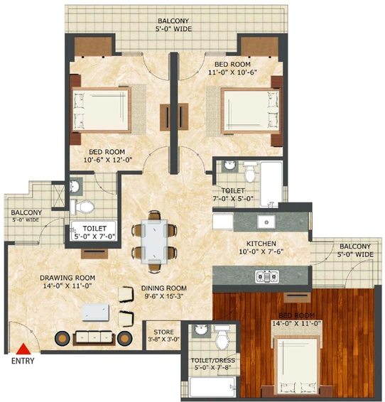 3 BHK Flat in Landcraft Golflinks in NH 24, Ghaziabad - Image 666703