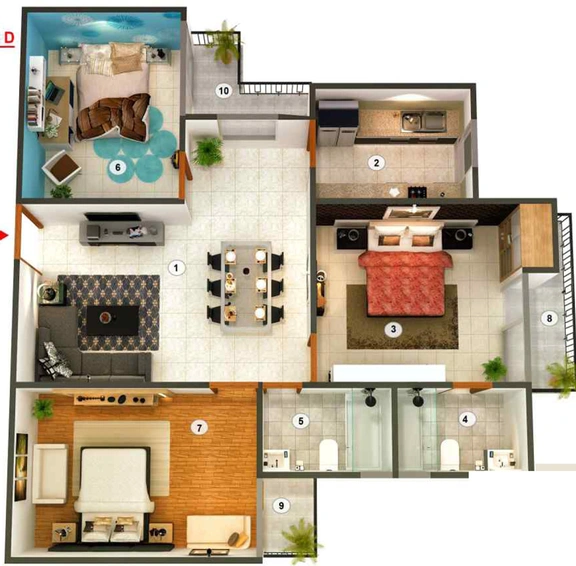 3 BHK Flat in MR Proview Officer City 2 in Raj Nagar Extension, Ghaziabad - Image 498809