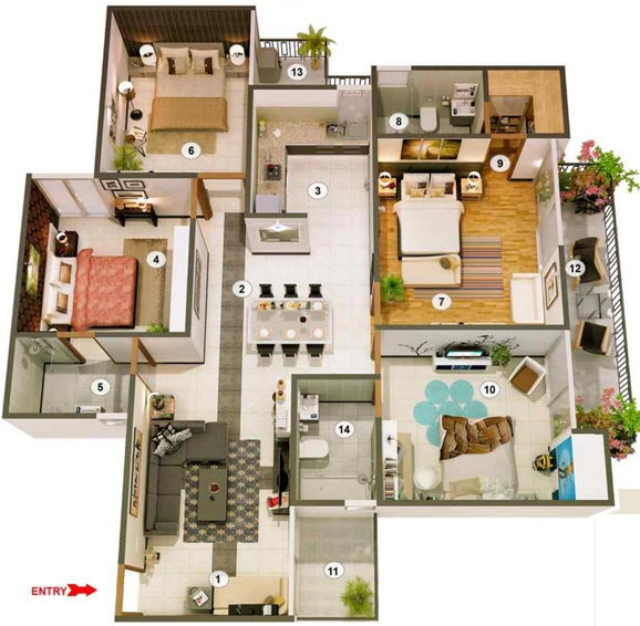 4 BHK Flat in MR Proview Officer City 2 in Raj Nagar Extension, Ghaziabad - Image 498810