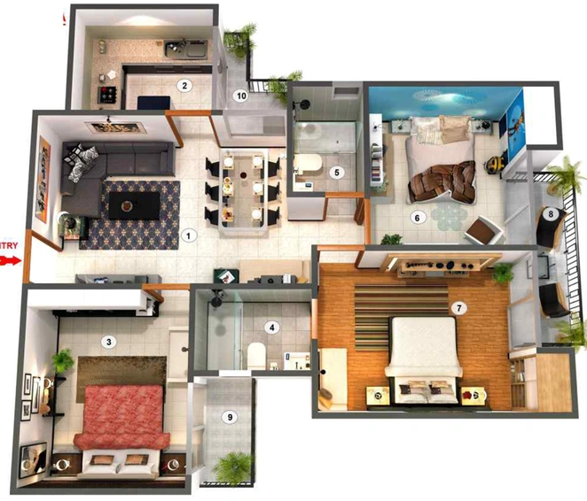 3 BHK Flat in MR Proview Officer City 2 in Raj Nagar Extension, Ghaziabad - Image 498808