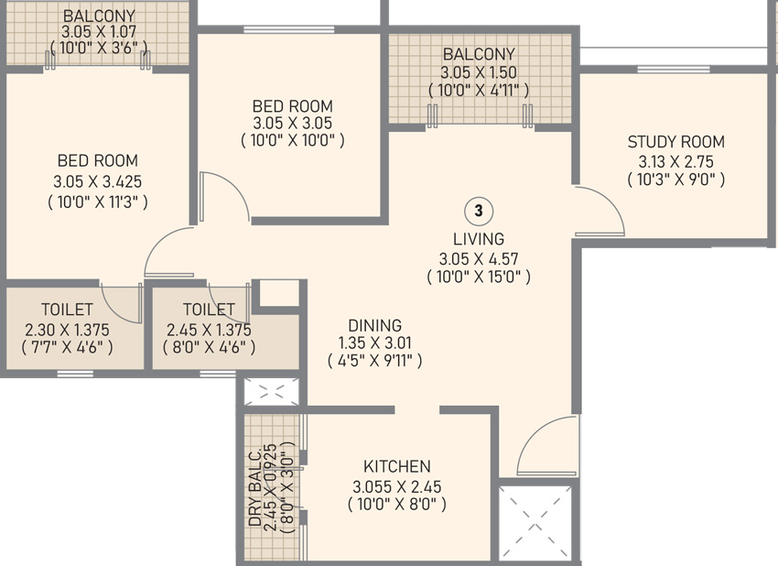 5 BHK Flat in Skyrise Sparkle in Dhanori, Pune - Image 436487