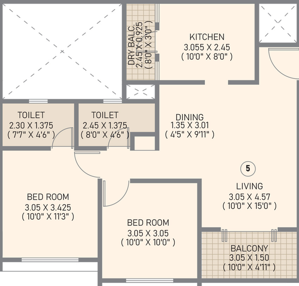2 BHK Flat in Skyrise Sparkle in Dhanori, Pune - Image 436486