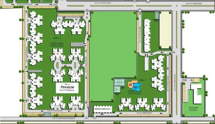 Master Plan of KLJ Pinnacle in Sector 77, Faridabad - Image 49289