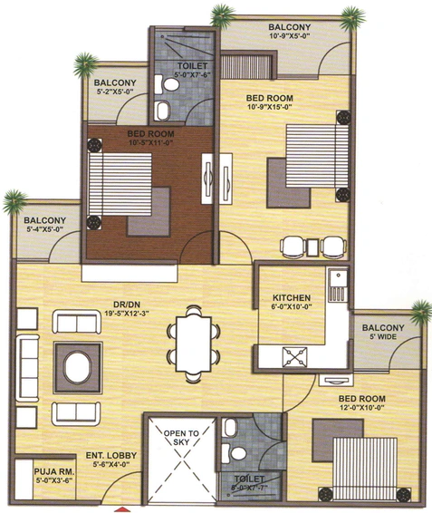 3 BHK Flat in MR Rajnagar Residency in Raj Nagar Extension, Ghaziabad - Image 396456