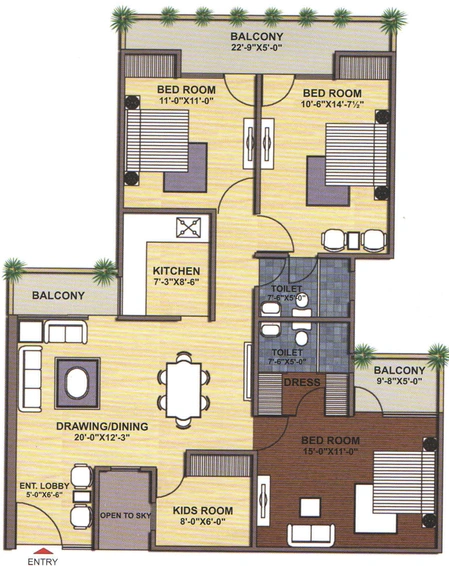 3 BHK Flat in MR Rajnagar Residency in Raj Nagar Extension, Ghaziabad - Image 396457