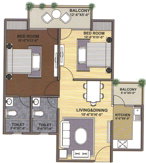 2 BHK Flat in MR Rajnagar Residency in Raj Nagar Extension, Ghaziabad - Image 396454