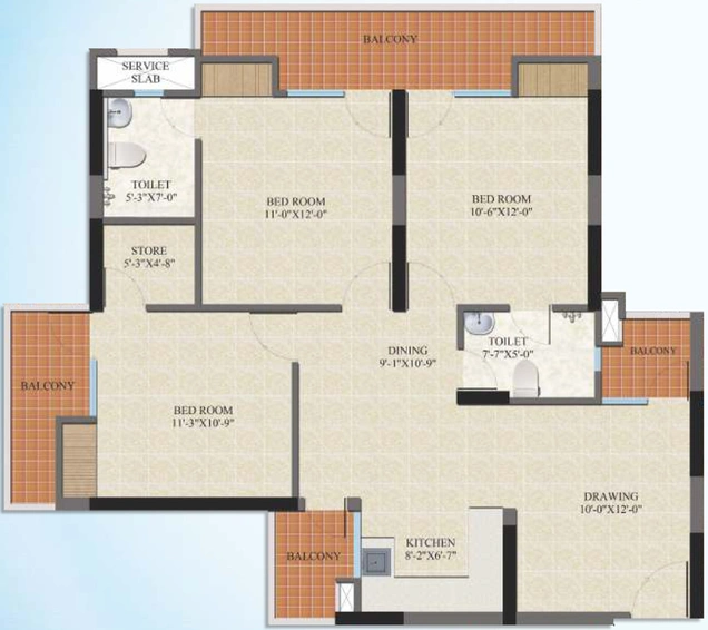 3 BHK Flat in SG Oasis in Vasundhara, Ghaziabad - Image 313097