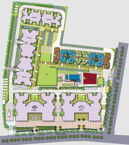 Master Plan of Panchsheel Wellington in Crossings Republik, Ghaziabad - Image 2422