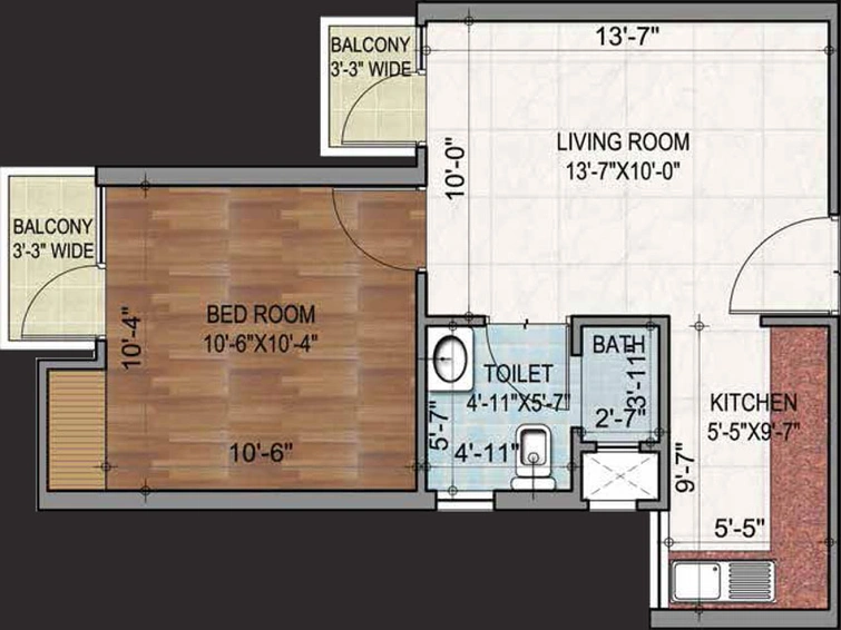 1 BHK Flat in Aditya Urban Homes in NH 24, Ghaziabad - Image 512229