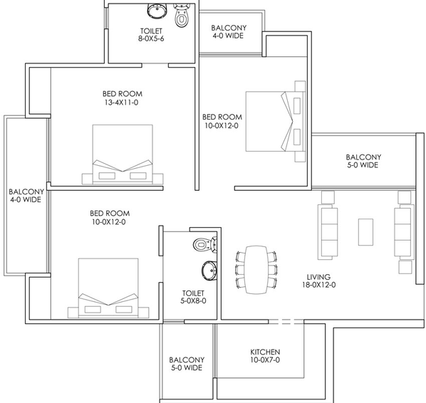 3 BHK Flat in Apex Kremlin in Siddhartha Vihar, Ghaziabad - Image 313213