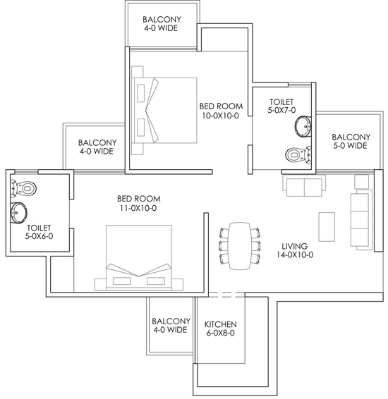 2 BHK Flat in Apex Kremlin in Siddhartha Vihar, Ghaziabad - Image 313210