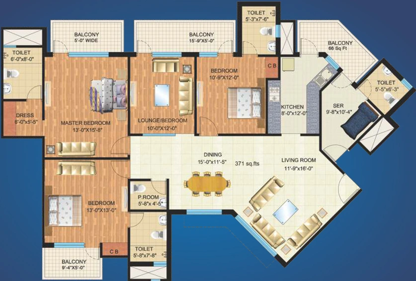 3 BHK Flat in Mapsko Royale Ville in Sector 82, Gurgaon - Image 314494