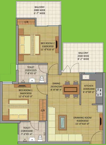 2 BHK Flat in Gaurs Siddhartham in Siddhartha Vihar, Ghaziabad - Image 638610