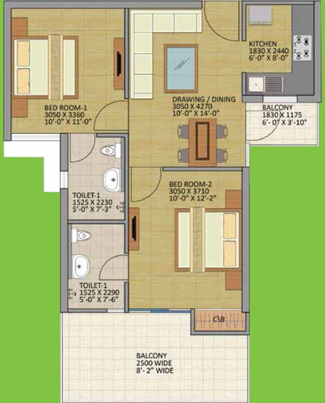 2 BHK Flat in Gaurs Siddhartham in Siddhartha Vihar, Ghaziabad - Image 638609