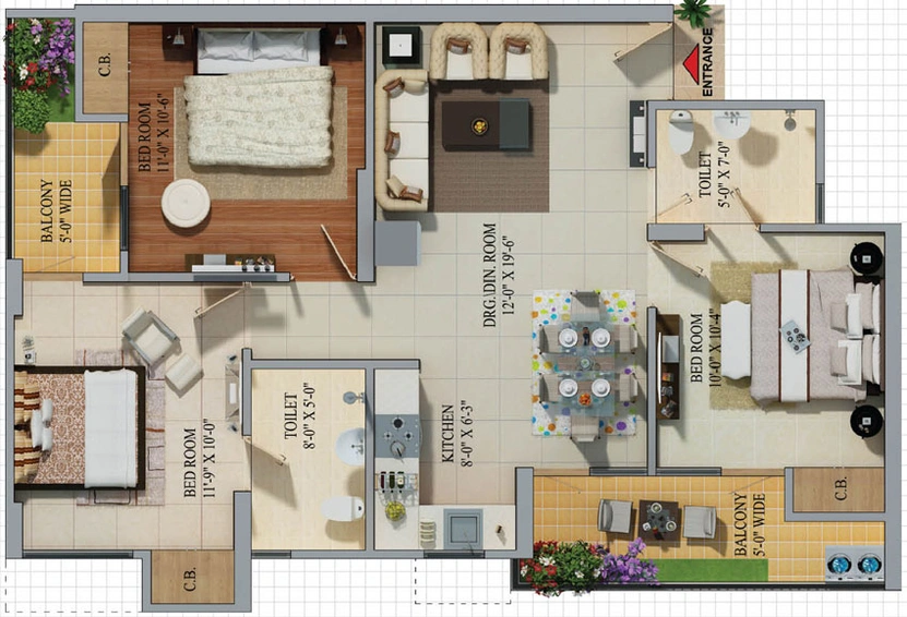 3 BHK Flat in Migsun Mahaluxmi Homz in Kaushambi, Ghaziabad - Image 499063