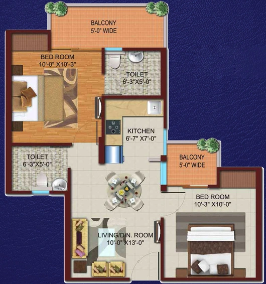 2 BHK Flat in Migsun Kiaan Walk in Vasundhara, Ghaziabad - Image 313292