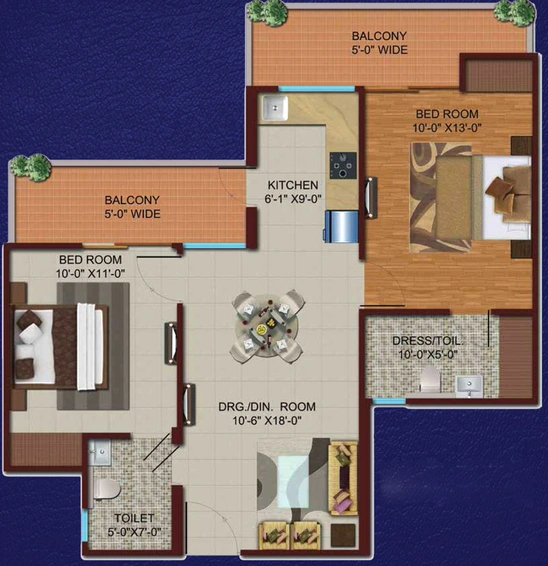 2 BHK Flat in Migsun Kiaan Walk in Vasundhara, Ghaziabad - Image 313293